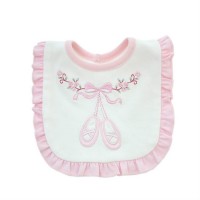 Heavy Industry Embroidered Princess Cotton Bib Baby Embroidered Saliva Towel  Ballet Shoes
